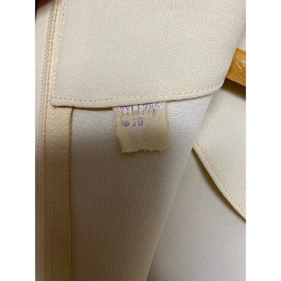 Vintage Herman Marcos fancy party dress cream color size 10 - Picture 4 of 4